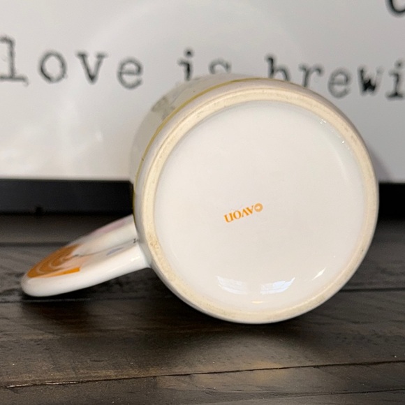 💥VINTAGE AVON Yellow 'A+ Teacher' Coffee Tea Cup Mug Pencil Handle - Picture 6 of 8